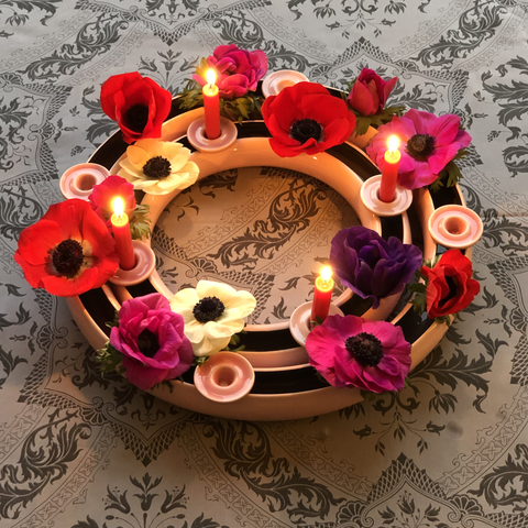 Kerzen - Teelichthalter für Blumenring HBW 735T | Dekor 057