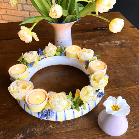 Blumenring mit 4 Teelichthaltern HB 735B HB 735B | Dekor 137